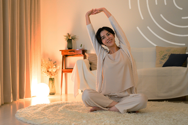 Cronometer Sleep Reset stretch before bed